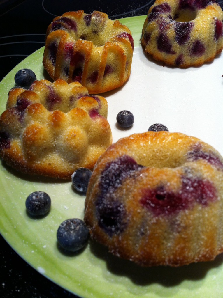 Heidelbeer-Joghurt-Mini-Gugl - glutenfrei mit Reismehl - glutenfreie ...