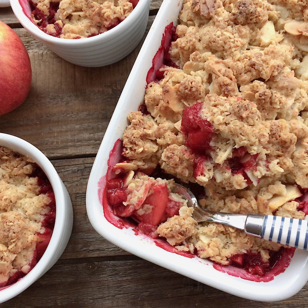 Himbeer-Apfel-Crumble - glutenfrei - glutenfreie Rezepte & kreative Ideen Himbeer-Apfel-Crumble - glutenfrei - glutenfreie Rezepte & kreative Ideen