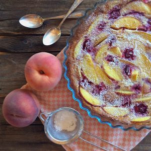 Pfirsich Himbeer Clafoutis