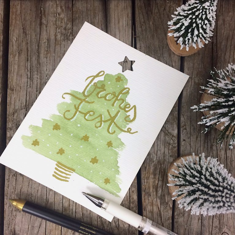 Weihnachtskarten - Handlettering - glutenfreie Rezepte &amp; kreative Ideen