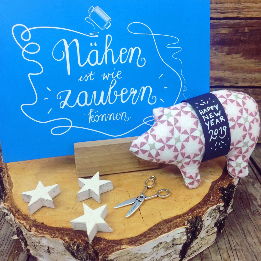 Schweinchen nähen für Silvester Gratisanleitung