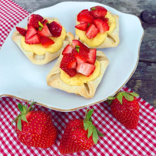 Quark-Plunderstücke mit Erdbeeren - glutenfrei - glutenfreie Rezepte ...