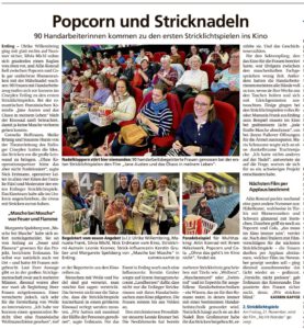 Cineplex Erding Stricklichtspiele Stricken im Kino